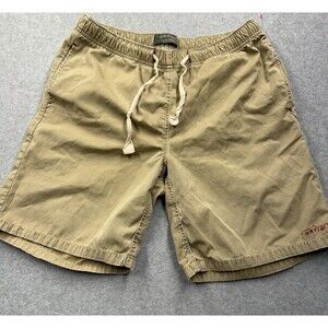 Orvis Shorts Men’s M Trout Bum Chino Shorts Cotton Beige Drawstring Pockets